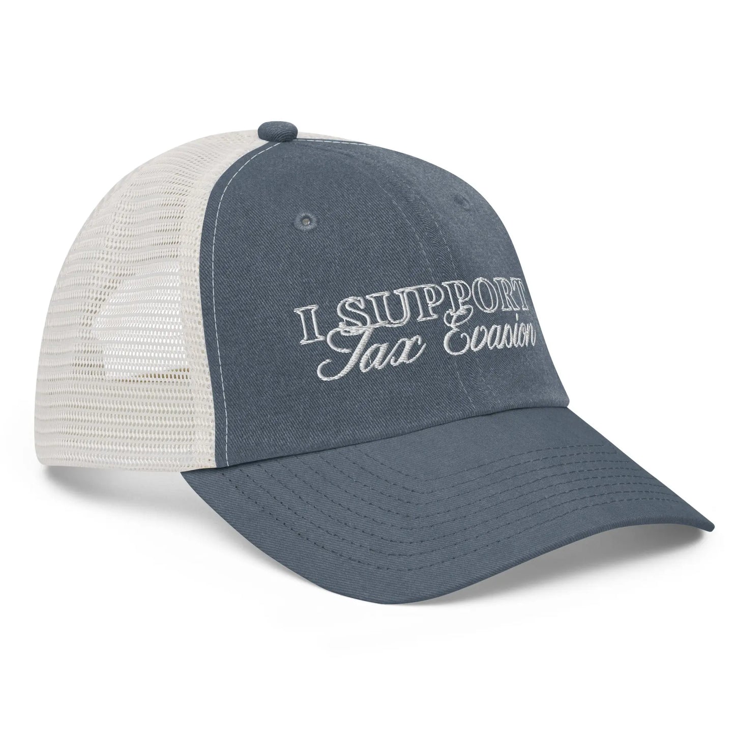 "I Support Tax Evasion" Vintage Trucker Cap Spirit Capital