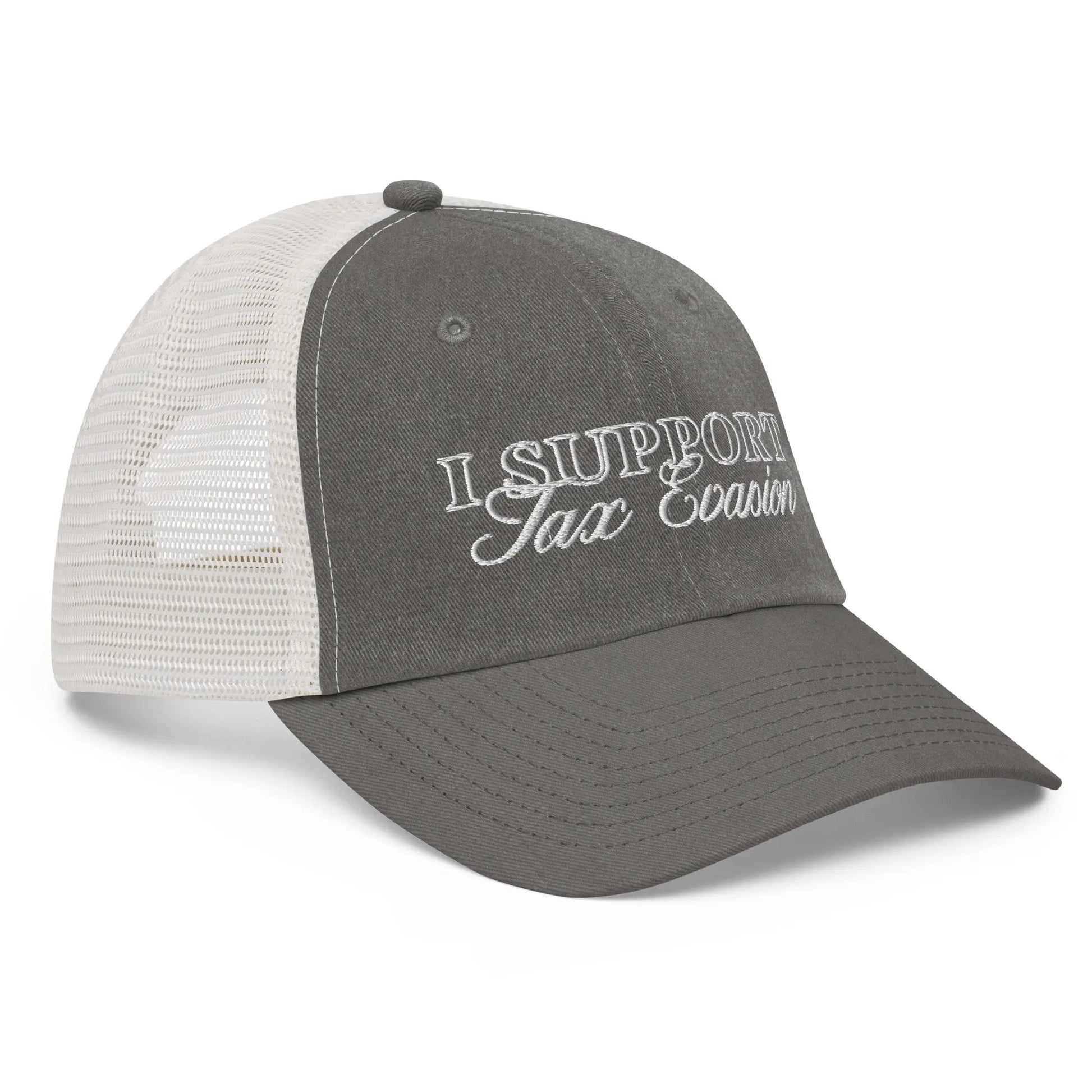 "I Support Tax Evasion" Vintage Trucker Cap Spirit Capital