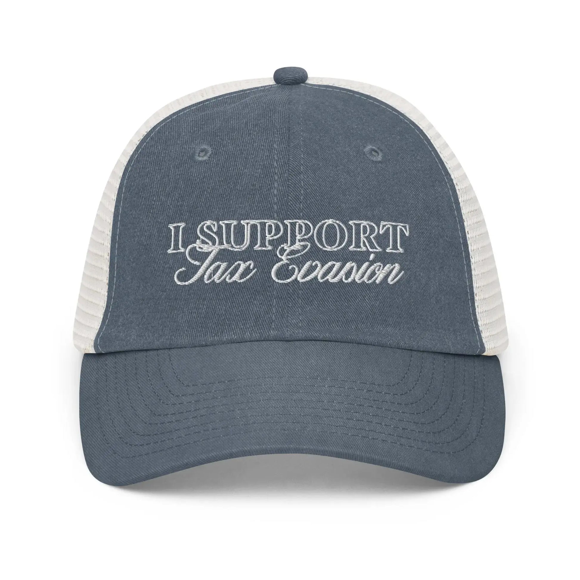 "I Support Tax Evasion" Vintage Trucker Cap Spirit Capital