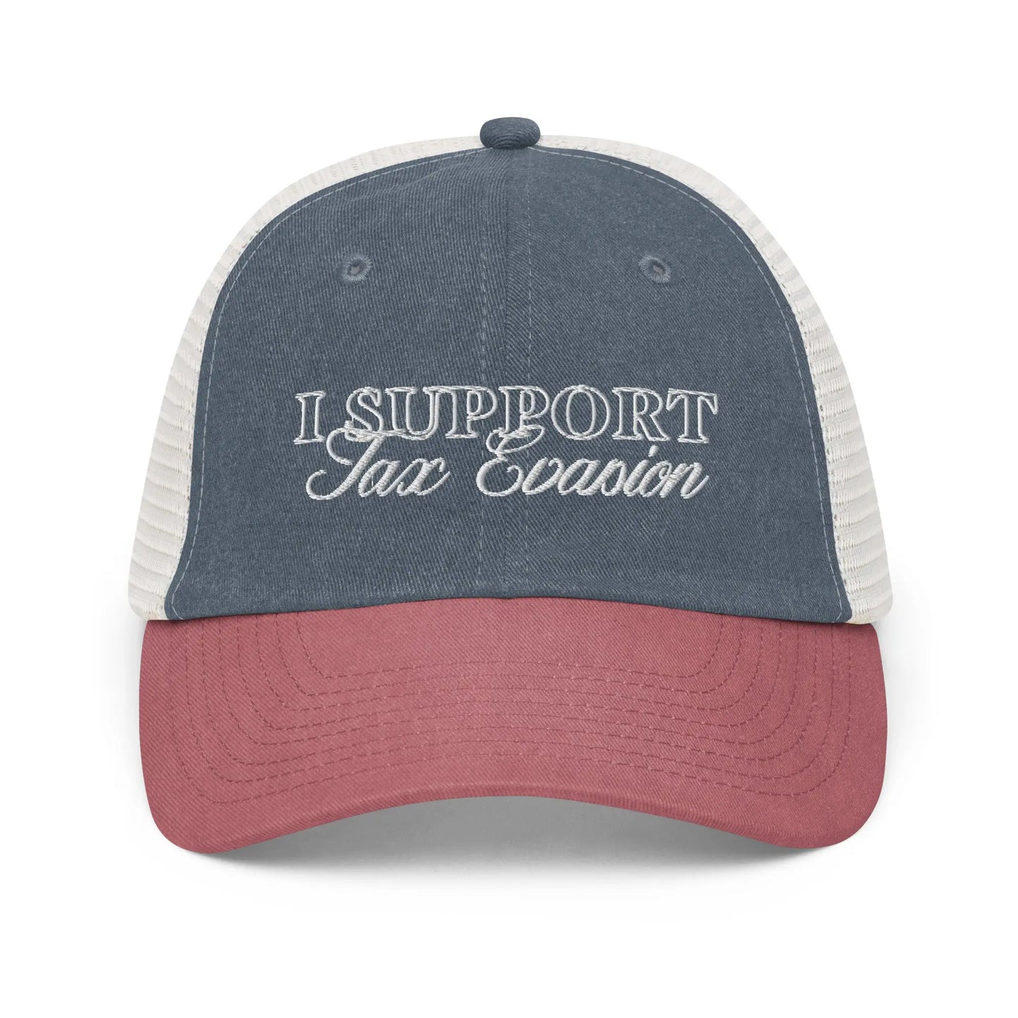"I Support Tax Evasion" Vintage Trucker Cap Spirit Capital