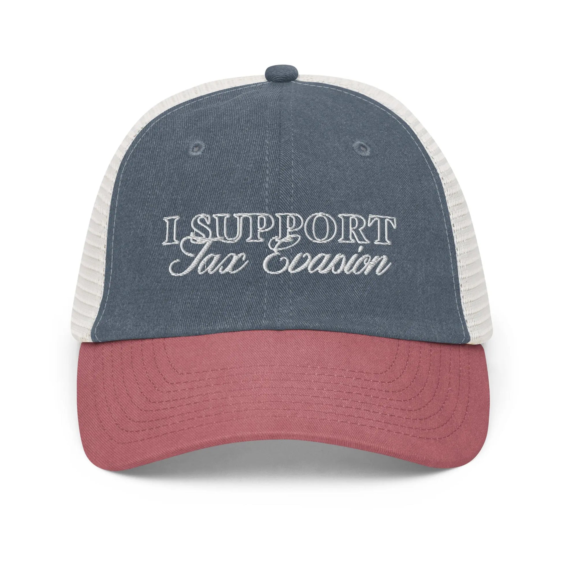 "I Support Tax Evasion" Vintage Trucker Cap Spirit Capital