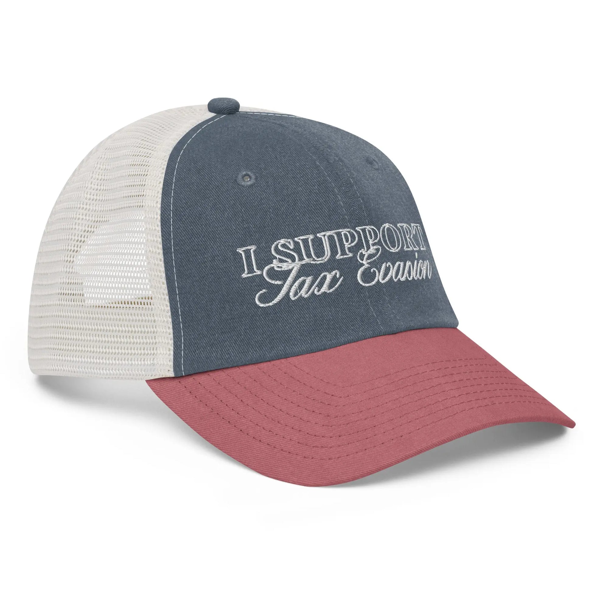 "I Support Tax Evasion" Vintage Trucker Cap Spirit Capital