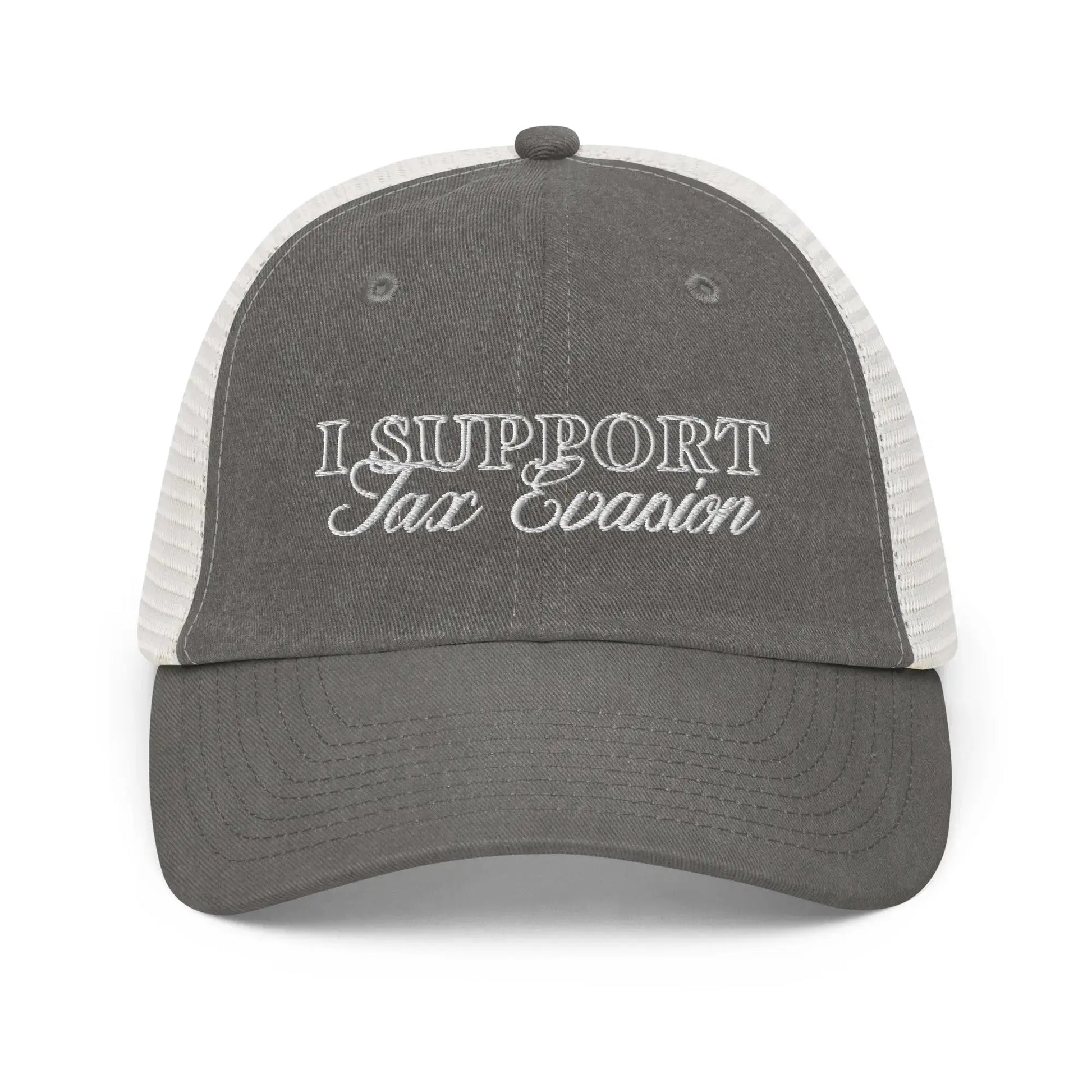 "I Support Tax Evasion" Vintage Trucker Cap Spirit Capital
