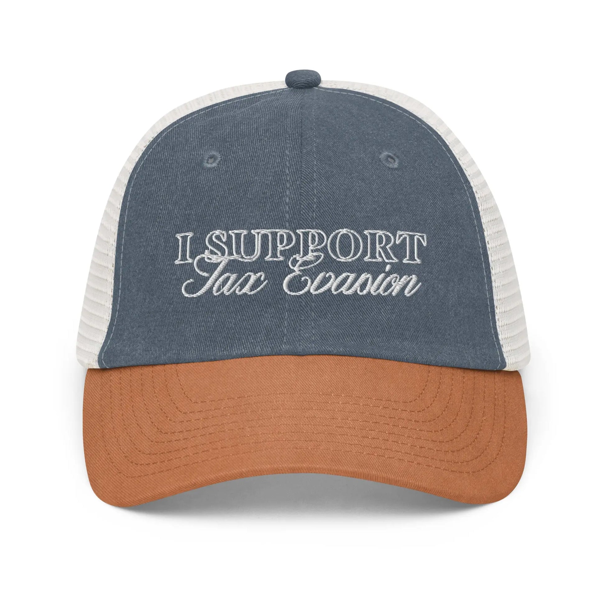 "I Support Tax Evasion" Vintage Trucker Cap Spirit Capital