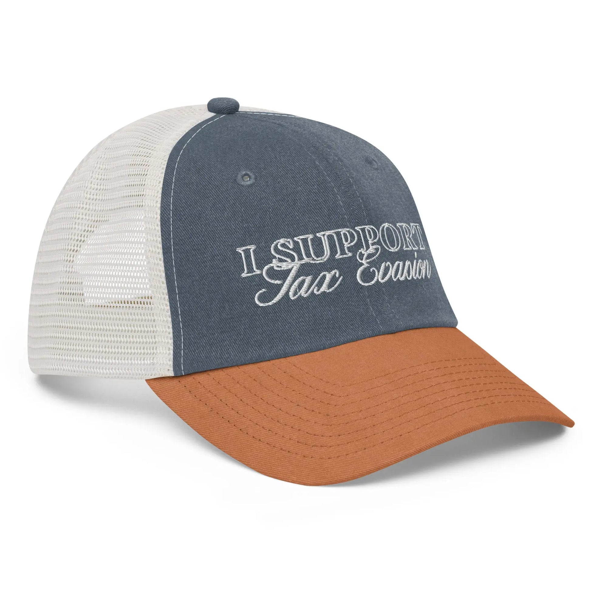 "I Support Tax Evasion" Vintage Trucker Cap Spirit Capital