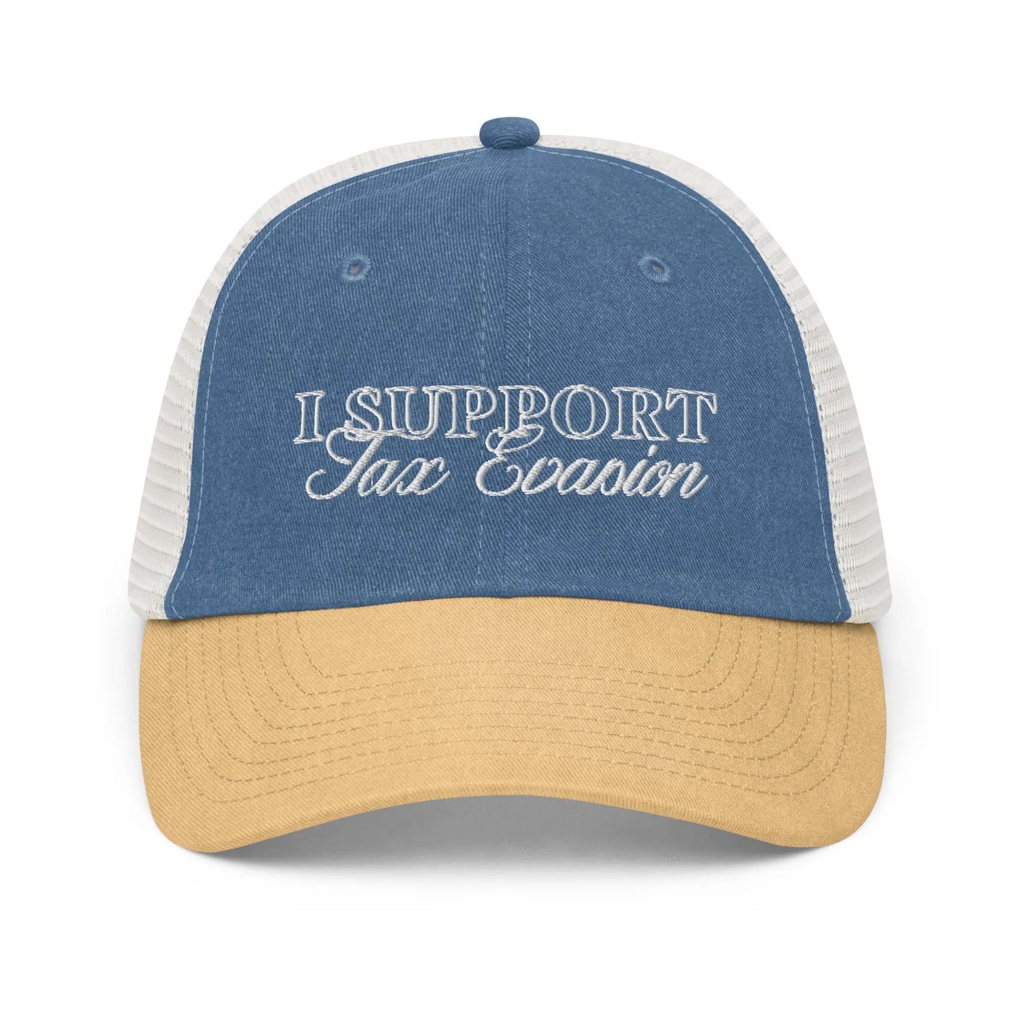 "I Support Tax Evasion" Vintage Trucker Cap Spirit Capital