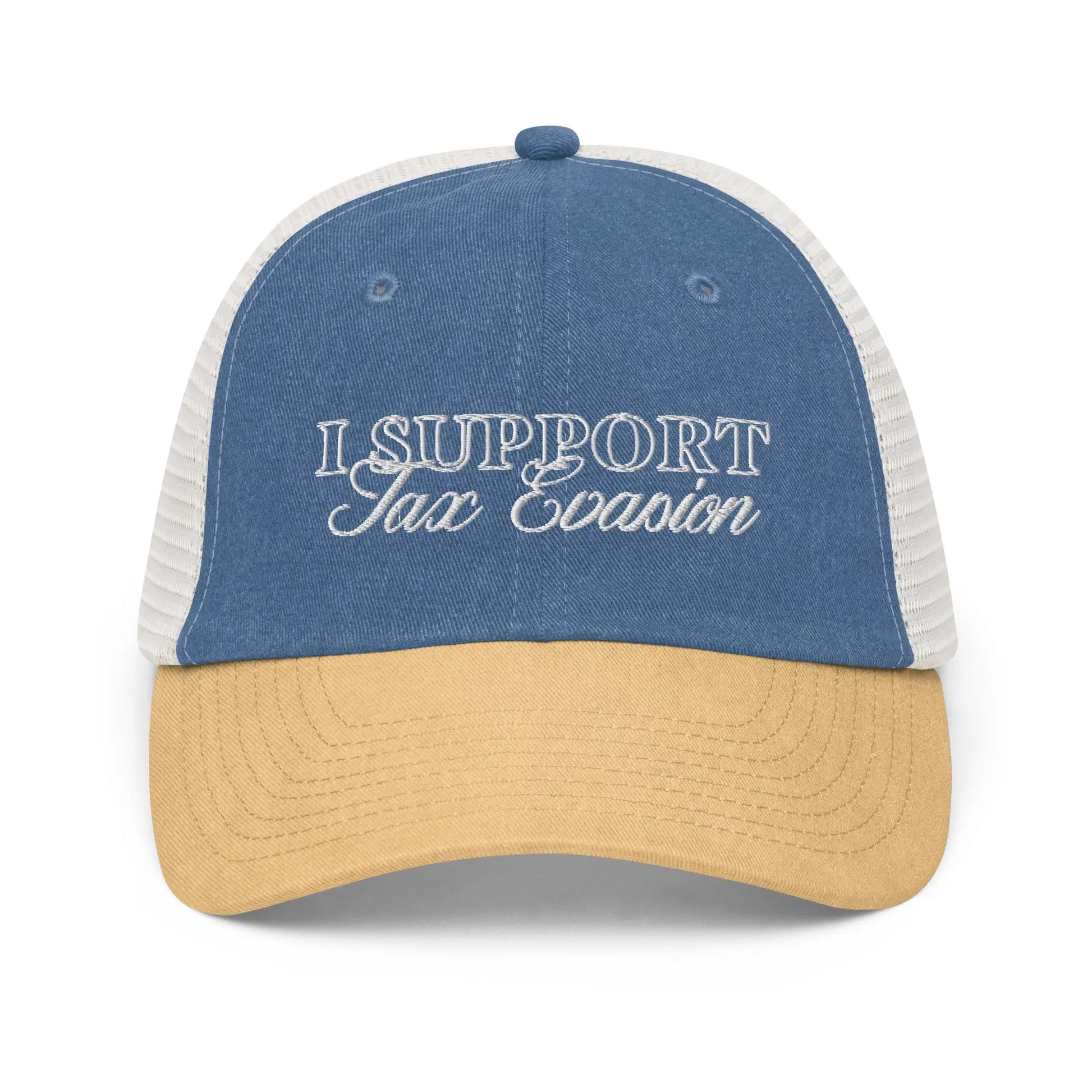 "I Support Tax Evasion" Vintage Trucker Cap Spirit Capital