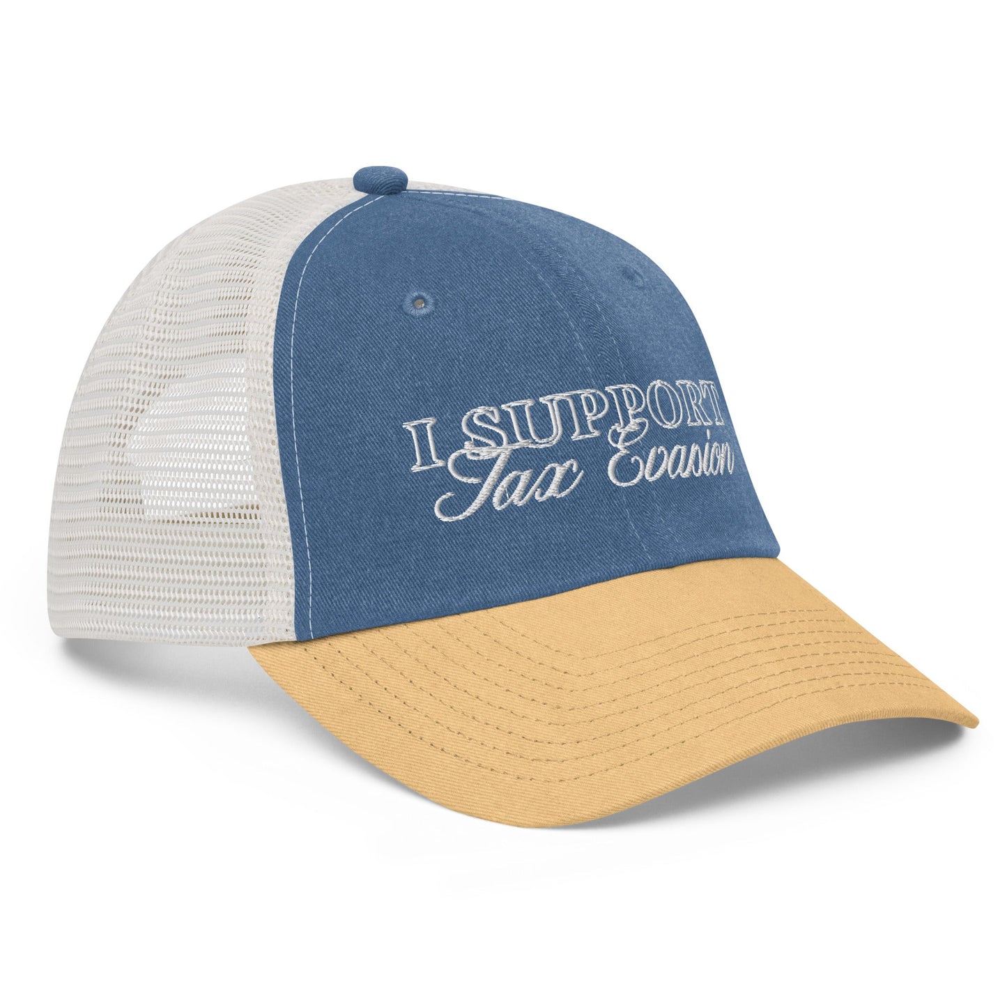 "I Support Tax Evasion" Vintage Trucker Cap Spirit Capital