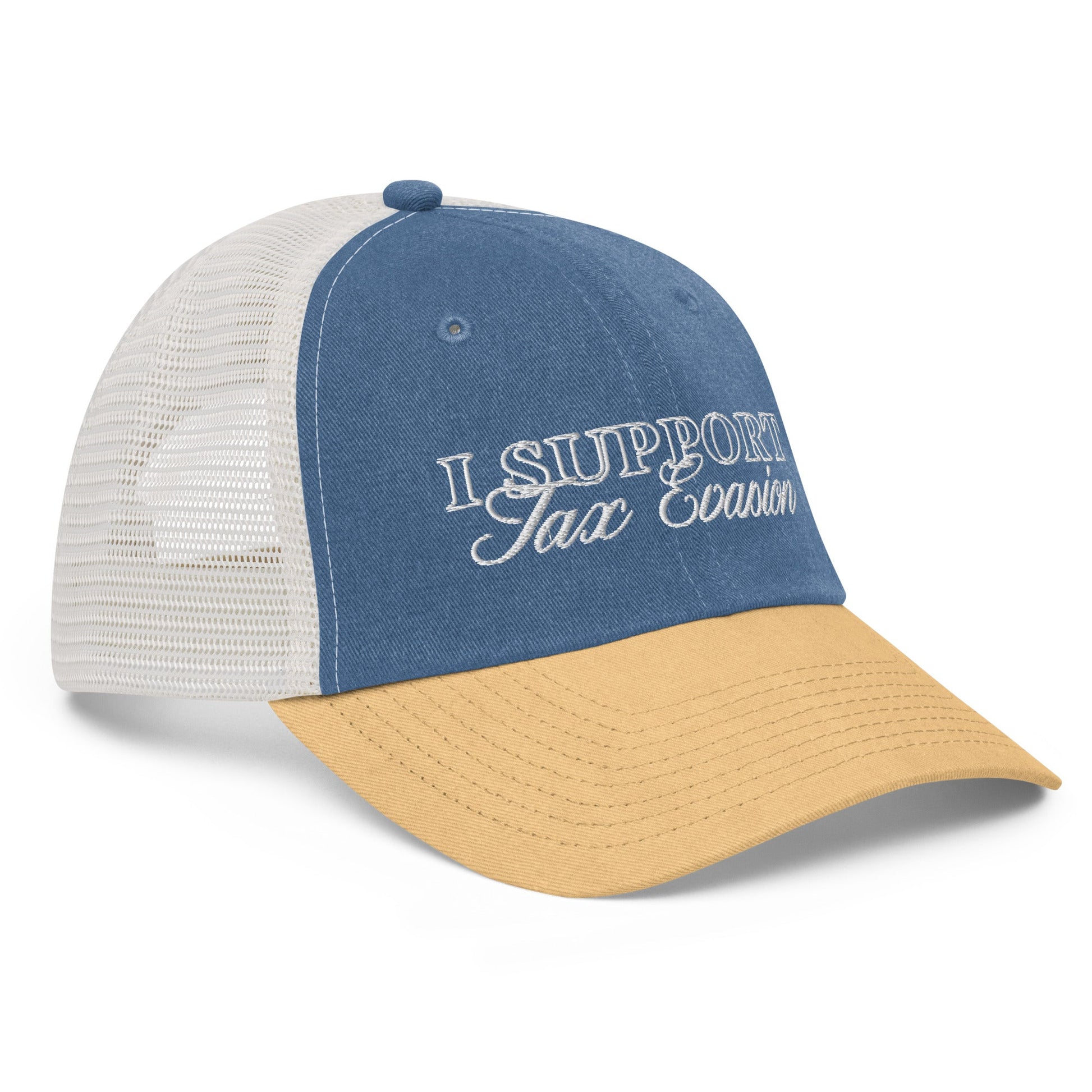 "I Support Tax Evasion" Vintage Trucker Cap Spirit Capital